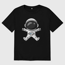 Женская футболка оверсайз Spaceman rock