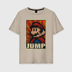 Женская футболка оверсайз Jump Mario