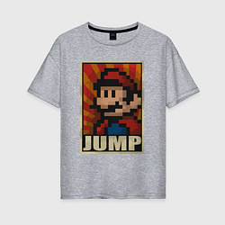 Женская футболка оверсайз Jump Mario