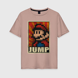 Женская футболка оверсайз Jump Mario