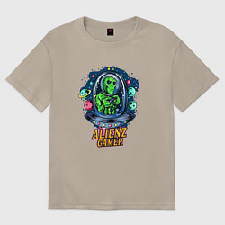Женская футболка оверсайз Инопланетянин - геймер