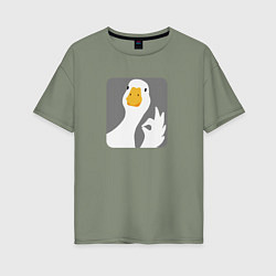 Женская футболка оверсайз Гусь-нормусь