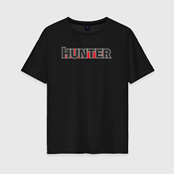 Футболка оверсайз женская Hunter, цвет: черный