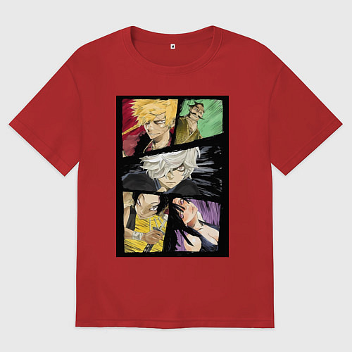 Женская футболка оверсайз Адский рай Габимару шиноби / Красный – фото 1