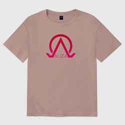 Футболка оверсайз женская Auza Corp Red, цвет: пыльно-розовый