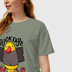 Футболка оверсайз женская Duck tape, цвет: авокадо — фото 2