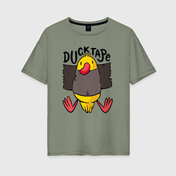Женская футболка оверсайз Duck tape