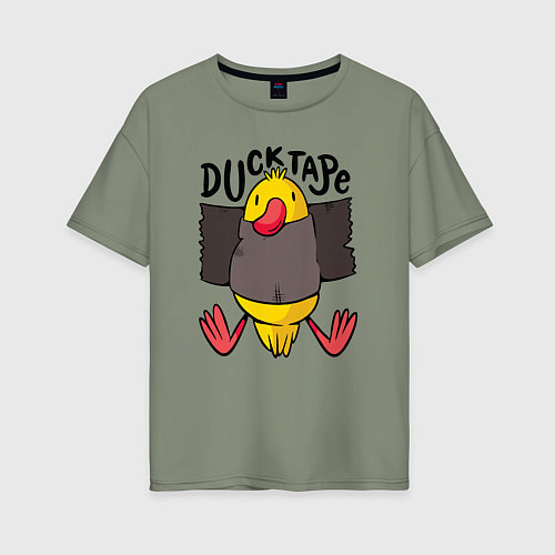 Женская футболка оверсайз Duck tape / Авокадо – фото 1