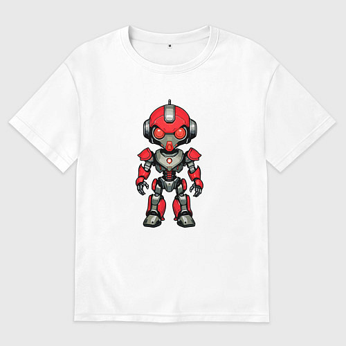 Женская футболка оверсайз The Red robot / Белый – фото 1