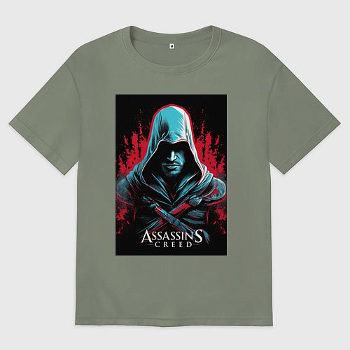 Женская футболка оверсайз Assassins creed классика / Авокадо – фото 1