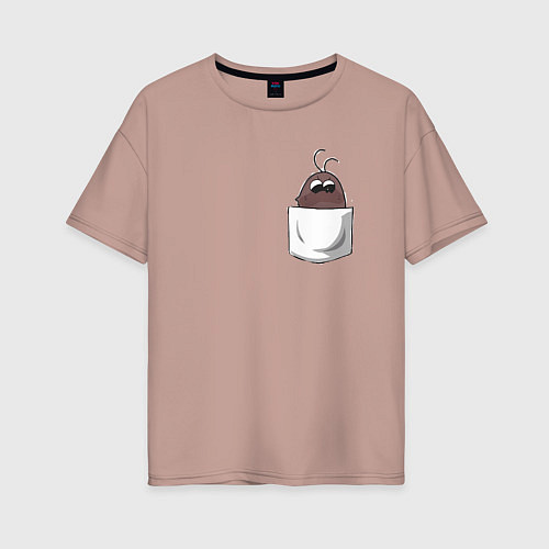 Женская футболка оверсайз Гуррен-Лаганн Бута / Пыльно-розовый – фото 1