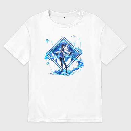 Женская футболка оверсайз Е Лань из Геншин Импакт / Белый – фото 1
