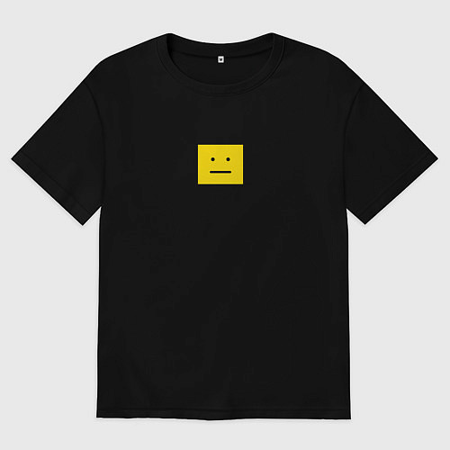 Женская футболка оверсайз Покер фейс / Черный – фото 1