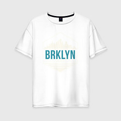 Женская футболка оверсайз Brooklyn city