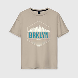 Женская футболка оверсайз Brooklyn city