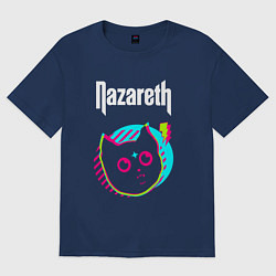 Женская футболка оверсайз Nazareth rock star cat