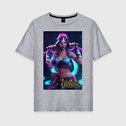 Женская футболка оверсайз League of Legends Akali Kda