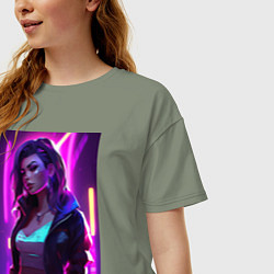 Футболка оверсайз женская League of Legends Kaisa Kda, цвет: авокадо — фото 2