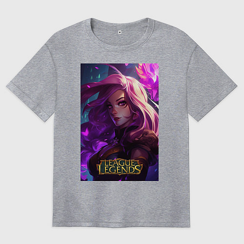 Женская футболка оверсайз League of Legends Kaisa Kda / Меланж – фото 1