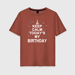 Женская футболка оверсайз Сегодня мой день рождения