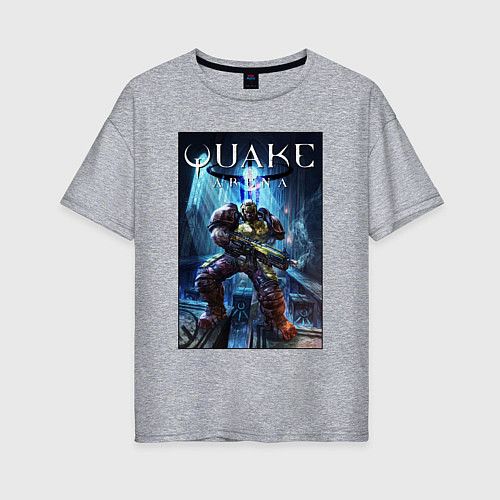 Женская футболка оверсайз Quake arena - Ranger / Меланж – фото 1