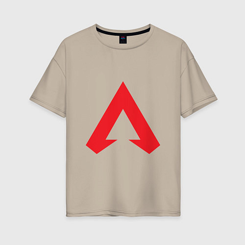 Женская футболка оверсайз Logo apex legends / Миндальный – фото 1