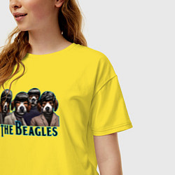 Футболка оверсайз женская Beatles beagles, цвет: желтый — фото 2