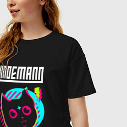 Футболка оверсайз женская Lindemann rock star cat, цвет: черный — фото 2