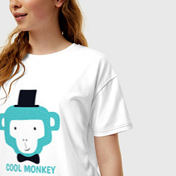 Футболка оверсайз женская Cool monkey, цвет: белый — фото 2