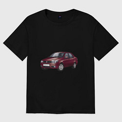 Футболка оверсайз женская Fiat Albea, цвет: черный