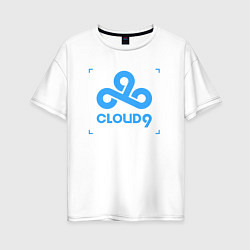 Женская футболка оверсайз Cloud9 - tecnic blue