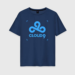Женская футболка оверсайз Cloud9 - tecnic blue