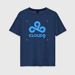 Футболка оверсайз женская Cloud9 - tecnic blue, цвет: тёмно-синий