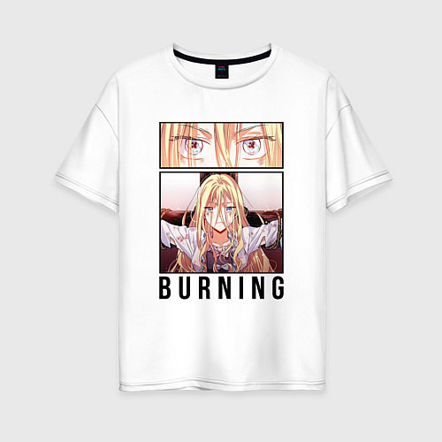 Женская футболка оверсайз Королева со скальпелем - burning witch / Белый – фото 1