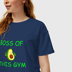 Футболка оверсайз женская Avokado boss, цвет: тёмно-синий — фото 2