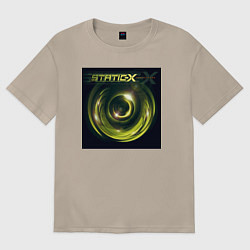 Футболка оверсайз женская Static-X - Shadow Zone, цвет: миндальный