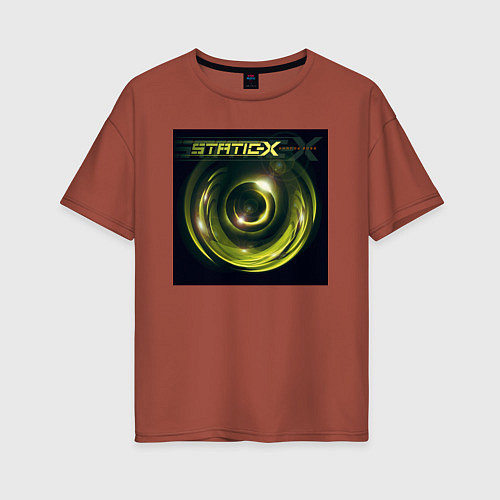 Женская футболка оверсайз Static-X - Shadow Zone / Кирпичный – фото 1
