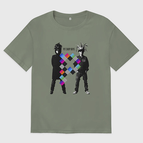 Женская футболка оверсайз Pet Shop Boys - duet from england / Авокадо – фото 1