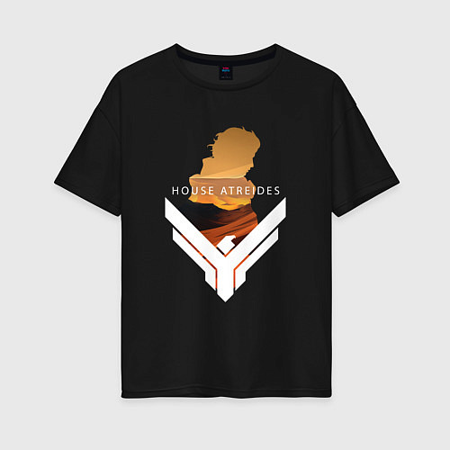 Женская футболка оверсайз House Arteides - Dune / Черный – фото 1