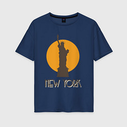 Женская футболка оверсайз Город Нью-Йорк
