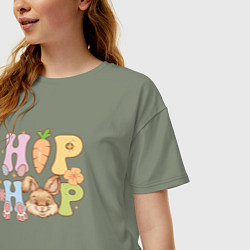 Футболка оверсайз женская Хип-Хоп, цвет: авокадо — фото 2