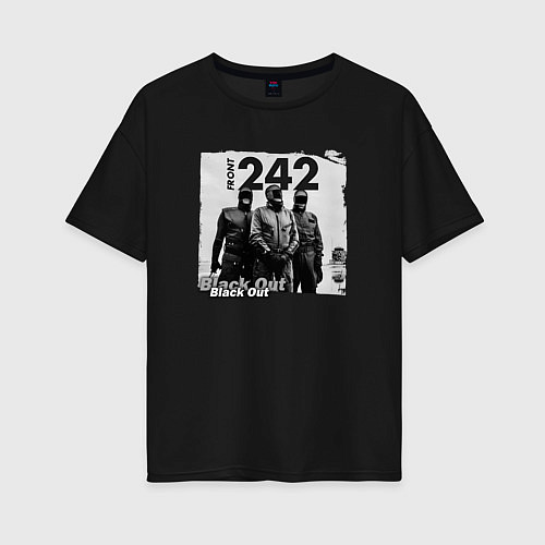 Женская футболка оверсайз Front-242 - A band on tour / Черный – фото 1