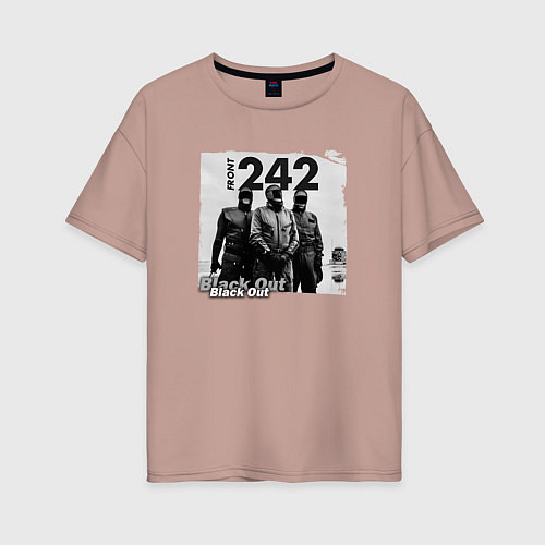 Женская футболка оверсайз Front-242 - A band on tour / Пыльно-розовый – фото 1