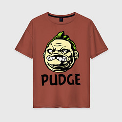 Женская футболка оверсайз Pudge Face