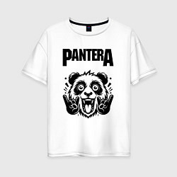 Футболка оверсайз женская Pantera - rock panda, цвет: белый