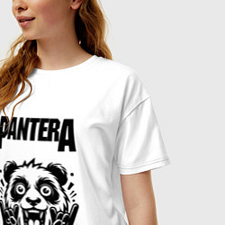 Футболка оверсайз женская Pantera - rock panda, цвет: белый — фото 2