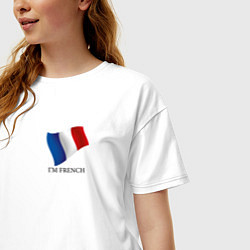 Футболка оверсайз женская Im French - motto, цвет: белый — фото 2