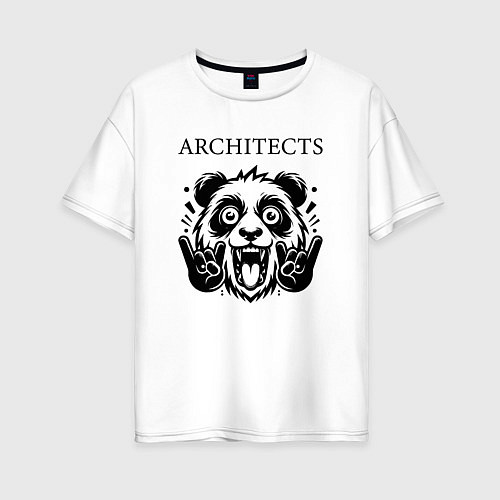 Женская футболка оверсайз Architects - rock panda / Белый – фото 1