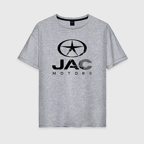 Женская футболка оверсайз Jac - logo / Меланж – фото 1