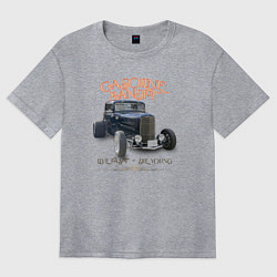 Футболка оверсайз женская Старый хотрод, цвет: меланж